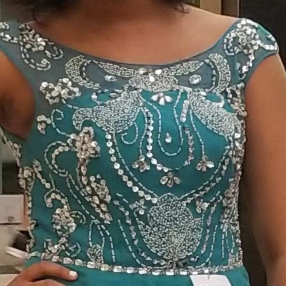 JJSHOUSE JADE DRESS WITH STONES (Custom Size) - Picture 2 of 2